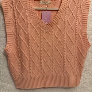 By Together Blush Knit Sweater Vest